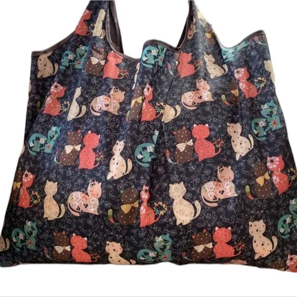 Colorful Cat Print Tote Bag - Picture 9 of 10